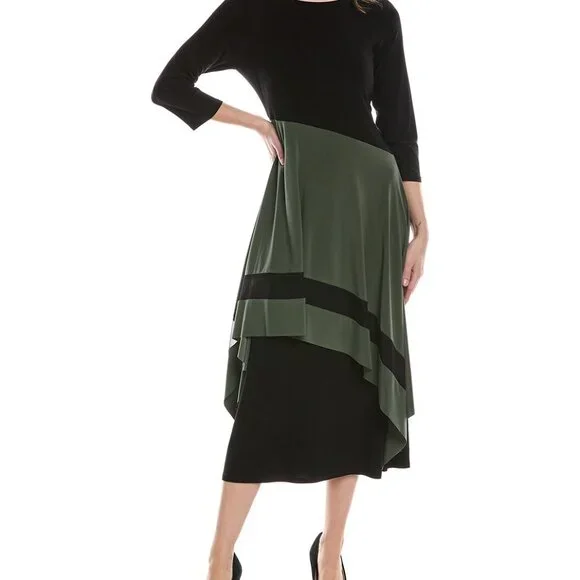 knee length dresses for ladies Joseph Ribkoff Striped Midi Dress In Blue/White 262912 – Nicola Ross
